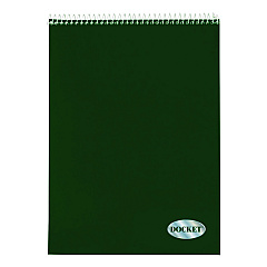 TOPS Docket Graph Pad, Quadrille Rule (4 sq/in), Green Cover, 70 White 8.5 x 11 Sheets (63801)