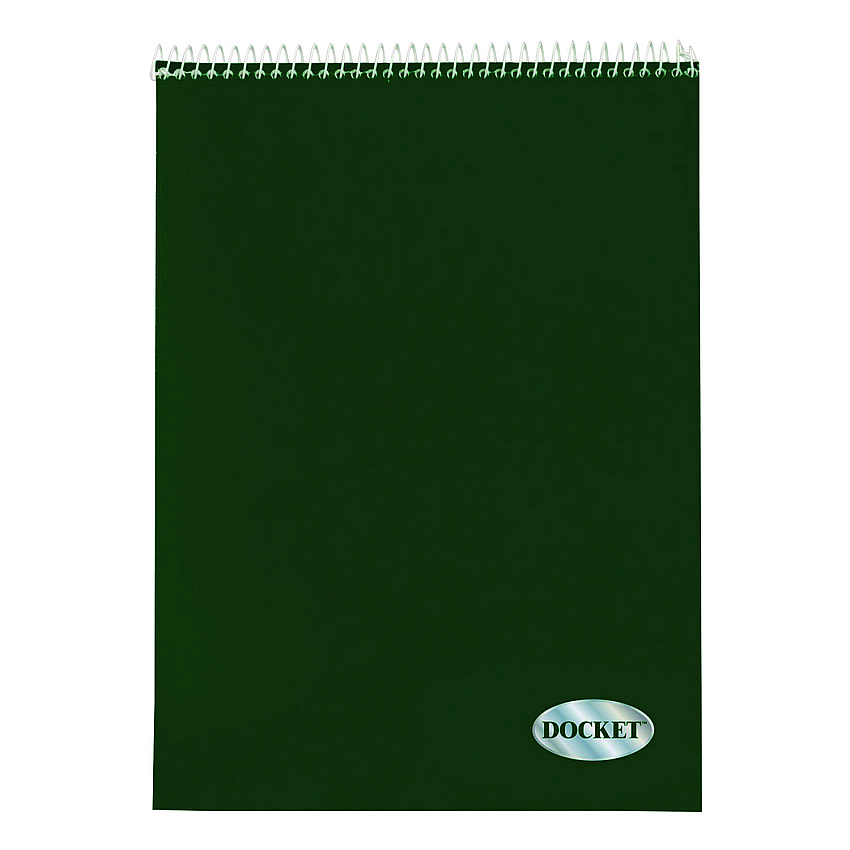 TOPS Docket Graph Pad, Quadrille Rule (4 sq/in), Green Cover, 70 White 8.5 x 11 Sheets (63801)