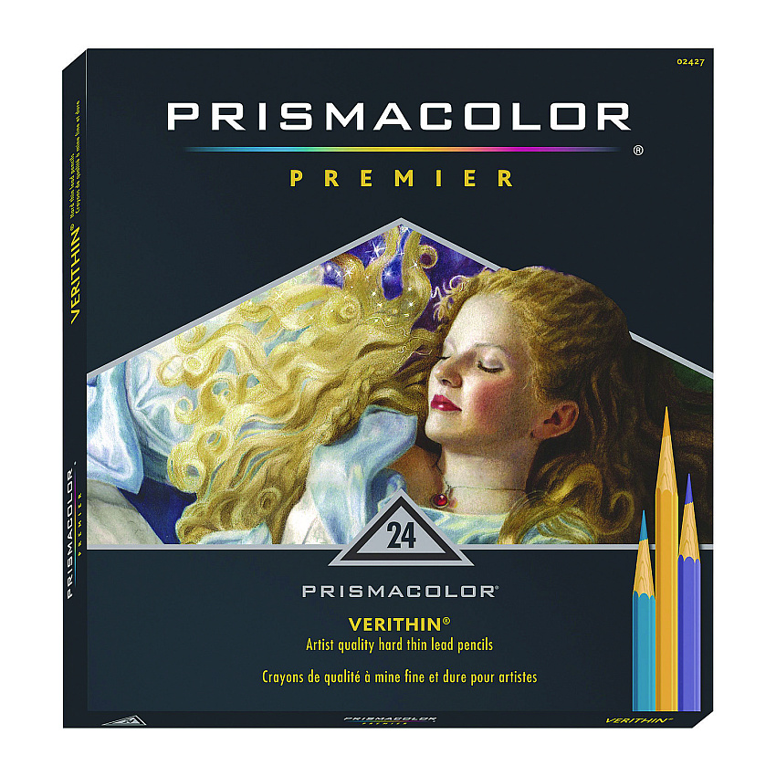 Prismacolor Verithin Colored Pencils, Assorted Lead and Barrel Colors, 24/Set (2427)