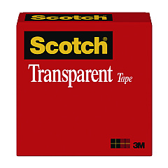 Scotch Transparent Tape, 1" Core, 0.5" x 72 yds, Transparent (600122592)