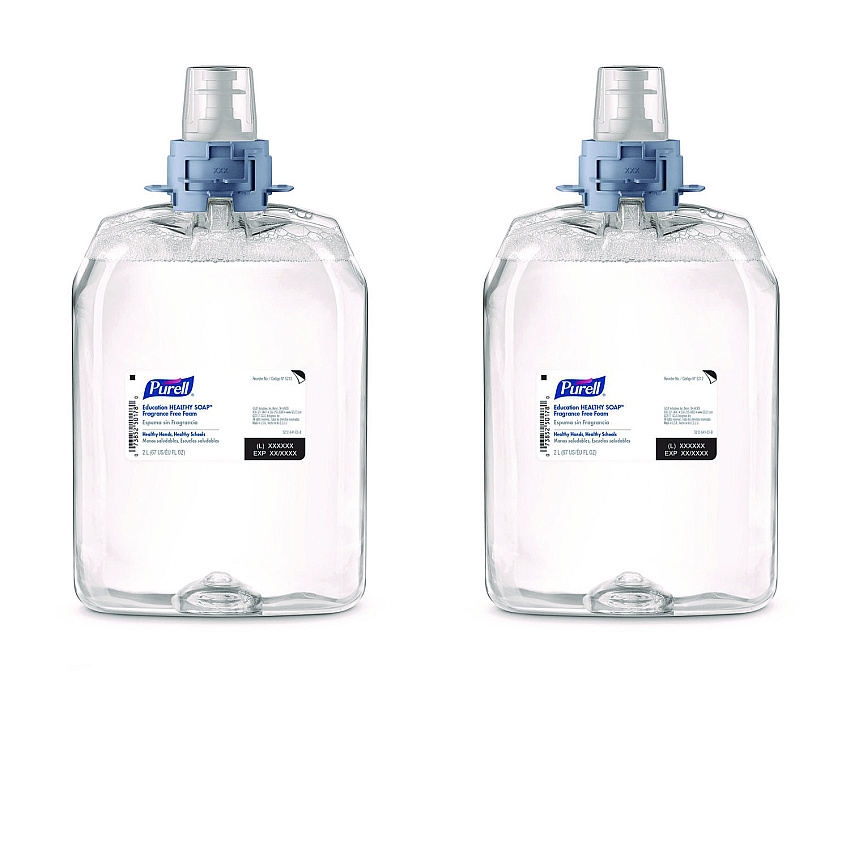 PURELL Education HEALTHY SOAP Fragrance Free Foam, 2,000 mL, 2/Carton (521202)