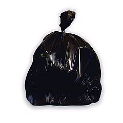 Heritage Linear Low-Density Can Liners, 60 gal, 2.5 mil, 38" x 58", Black, Flat Pack, 50/Carton (402709)