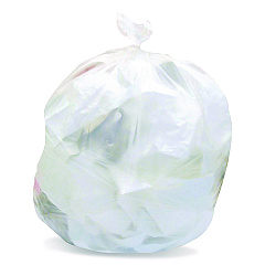 Heritage High-Density Waste Can Liners, 33 gal, 22 mic, 33" x 40", Natural, Roll, 25 Bags/Roll, 10 Rolls/Carton (421061)