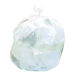 Heritage Low Density Can Liners, 30 gal, 0.5 mil, 30" x 36", Clear, Flat Pack, 250/Carton (659385)