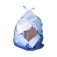 Heritage Low-Density Can Liners, 10 gal, 0.35 mil, 24" x 23", Clear, Flat Pack, 1,000/Carton (888944)