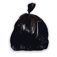 Heritage Linear Low-Density Can Liners, 45 gal, 4 mil, 40" x 46", Black, Flat Pack, 50/Carton (2404015)