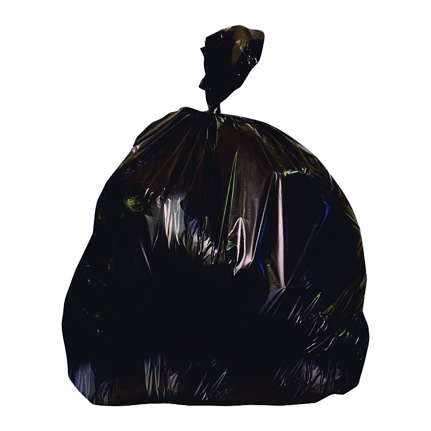 Heritage Low Density Can Liners, 60 gal, 1.7 mil, 38" x 58", Black, Flat Pack, 100/Carton (2597605)