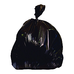 Heritage Linear Low-Density Can Liners, 55 gal, 2 mil, 36" x 58", Black, Flat Pack, 100/Carton (2597606)