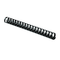 Fellowes Plastic Comb Bindings, 1 1/4" Diameter, 200 Sheet Capacity, Black, 50/Pack (52395)