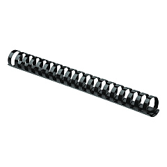 Fellowes Plastic Comb Bindings, 1" Diameter, 200 Sheet Capacity, Black, 50/Pack (52328)