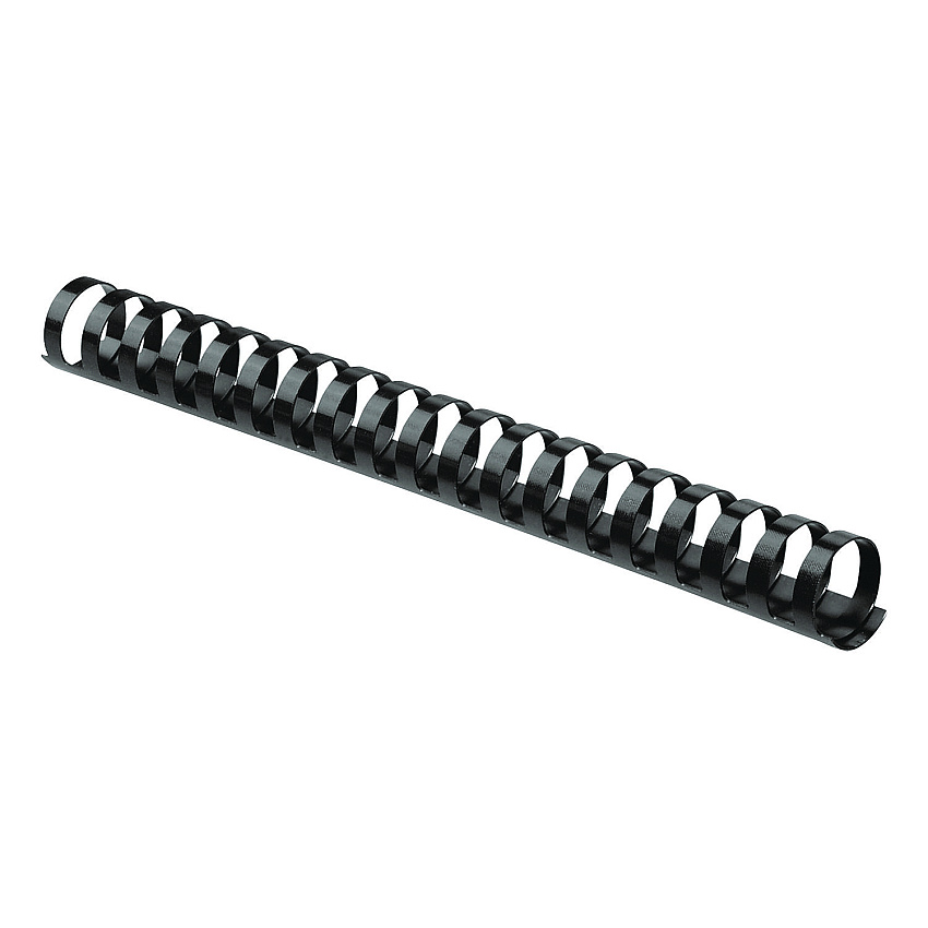 Fellowes Plastic Comb Bindings, 1" Diameter, 200 Sheet Capacity, Black, 50/Pack (52328)