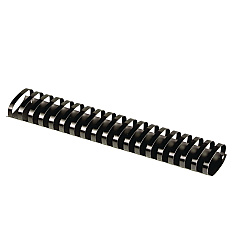 Fellowes Plastic Comb Bindings, Oval, 2" Diameter, 500 Sheet Capacity, Black, 40/Pack (52369)