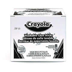 Crayola Washable Glue Sticks, 0.29 oz, Dries Clear (424874)