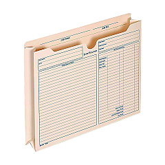 Adams Pre-Printed Heavy-Duty Reinforced File Pocket, 2" Expansion, Letter Size, Manila, 15/Pack (9294E)
