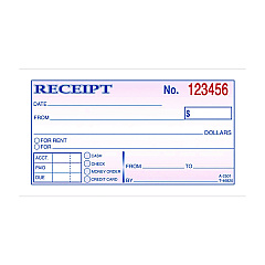 Adams Money/Rent Receipt Book, Two-Part Carbonless, 4.88 x 2.75, 50 Receipts/Book, 3 Books/Pack (DC25013)