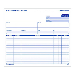 Adams Multipart General-Purpose Invoice Forms, Two-Part Carbonless, 8.5 x 6.94, 50 Forms Total (NC287250)