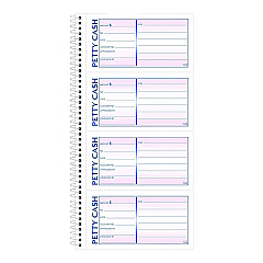 Adams Petty Cash Receipt Book, Two-Part Carbonless, 5 x 2.75, 4 Forms/Sheet, 200 Forms Total (SC1156)