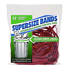Alliance SuperSize Bands, 0.25" x 12", Red, 18/Pack (1058054)