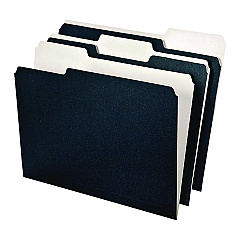 Ampad Earthwise Pendaflex File Folders, 1/3-Cut Tabs: Assorted, Letter Size, Black/White, 50/Box (16101)