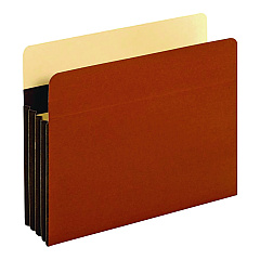 Pendaflex Tyvek Heavy-Duty Reinforced File Pockets, 3.5" Expansion, Letter Size, Redrope, 10/Box (C1524EHD10)