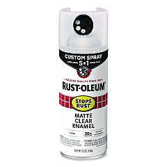 Rust-Oleum Stops Rust 5-in-1 Spray Paint, Matte Clear, 12 oz Aerosol Can (376868)