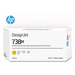 HP 738M (A24VPA) Original Designjet Ink Cartridge, Yellow