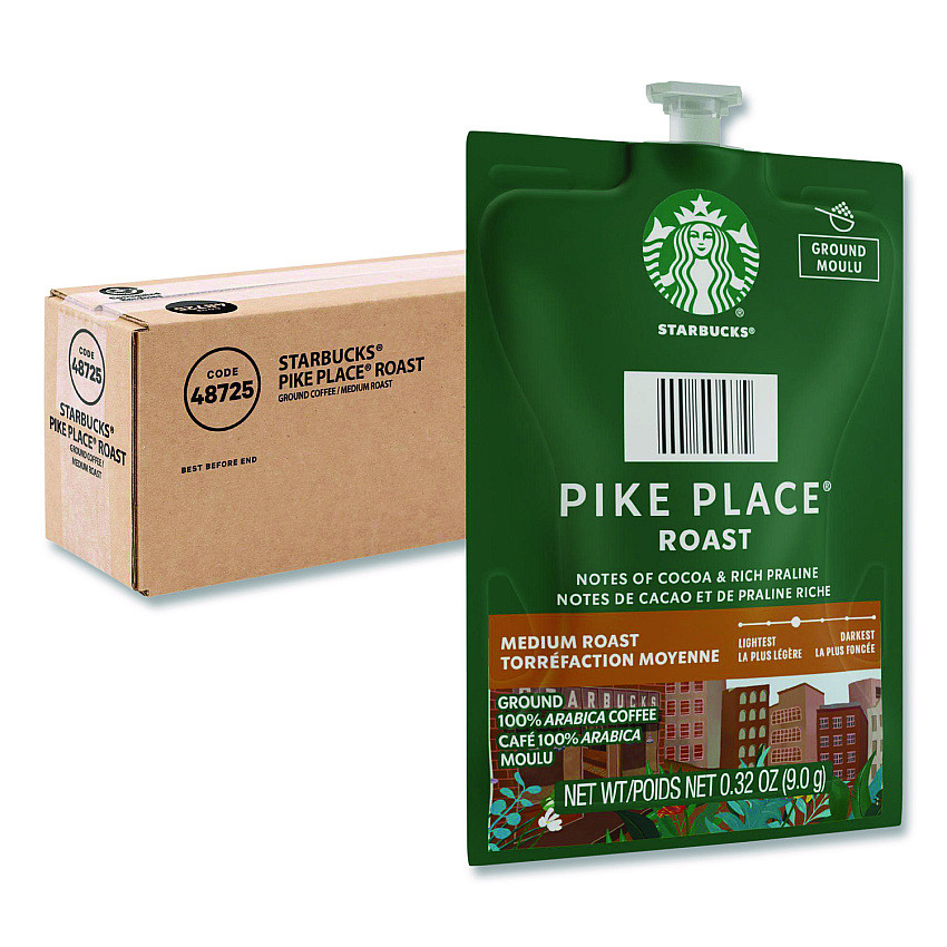 Flavia Starbucks Pike Place Roast Coffee Freshpack, 38/Carton (48725)