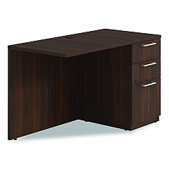 Alera Seville Series Desk Return with Pedestal, Right, 48" x 24" x 29", Mahogany (SVRRP4824MY)