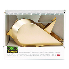 Scotch Bird Desktop Tape Dispenser, 1" Core, Metallic Gold (C48BIRDG)