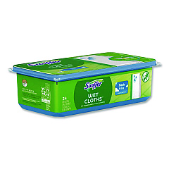 Swiffer Wet Refill Cloths, 8 x 10, Fresh Scent, White, 24/Pack, 6 Packs/Carton (35155)