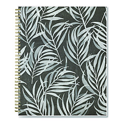 Blue Sky Dark Gray Gale Weekly/Monthly Lesson Planner, 9 Classes, Tropical Artwork, Gray/Mint Cover, 11 x 8.5 Sheets, 12-Month Span (136608A23)