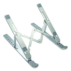 Compatible OTM Essentials Portable Laptop Riser Stand, 11.85" x 2.5" to 5.5", Silver (OBA2E)