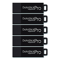 Centon DataStick Pro USB 3.0 Type A Flash Drive, 128 GB, Black, 5/Pack (S1U3P6128G5B)