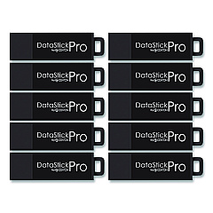 Centon DataStick Pro USB 3.2 Type A Flash Drive, 128 GB, Black, 10/Pack (S1U3P6128G10)