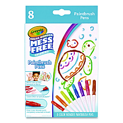 Crayola Color Wonder Paintbrush Pens, Assorted Colors, 8/Pack (752858)