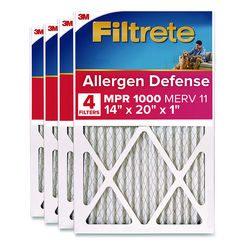 Filtrete Allergen Defense Air Filter, 12 x 20, 4/Carton (98054CA)