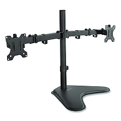 Compatible MOUNT-IT! Dual Monitor Desk Stand, For 19" to 32" Monitors, 36.4" x 11" x 18.3", Black, Supports 17.6 lb (MI2781)