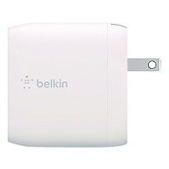 Belkin BOOST CHARGE Dual USB-A Wall Charger, White (WCB002DQWH)