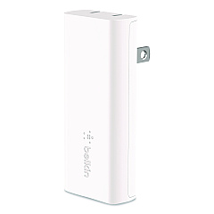 Belkin BOOST CHARGE Dual Wall Charger with PPS + USB-C Cable with Lightning Connector, White (WCB007DQ1MWH)
