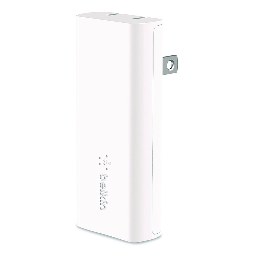 Belkin BOOST CHARGE Dual Wall Charger with PPS + USB-C Cable with Lightning Connector, White (WCB007DQ1MWH)