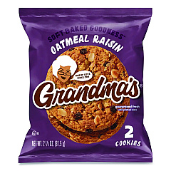 Grandma's Cookies - Single Serve, Oatmeal Raisin, 2.5 oz Packet, 60/Carton (FRI45093)