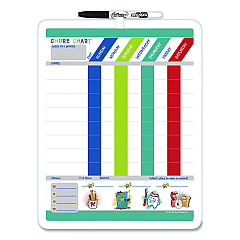 The Board Dudes Magnetic Dry-Erase Colors Chore Chart, 11 x 14 (DFB55)