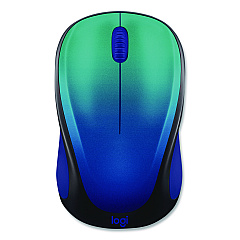 Logitech Design Collection Limited Edition Wireless Mouse. 2.4 GHz, 33 ft, Left/Right Hand Use, Blue Aurora (910006118)