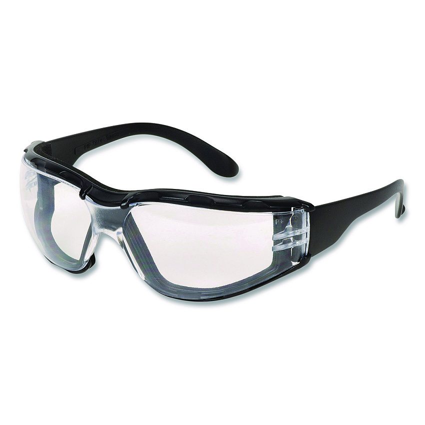 Bouton Zenon Z12 Polycarbonate Safety Glasses, Black Nylon Frame, Clear Polycarbonate Lens (25001F020)
