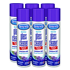 Sprayway Glass Cleaner, Lavender, 19 oz Aerosol Spray, 6/Carton (SW5029)