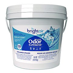 Bright Air Super Odor Eliminator Gel for Large Spaces, Cool and Clean, 64 oz Tub (901129)