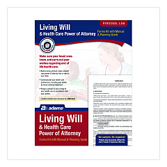 Adams Living Will and Healthcare POA Form Kit with Instructions and Digital Download, 8.5 x 11, Unlimited Number of Forms (K306)