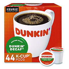 Dunkin Donuts K-Cup Pods, Dunkin' Decaf, 44/Box (24306977)