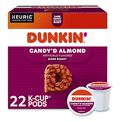 Dunkin Donuts Candy'd Almond Coffee K-Cups, 0.35 oz, 22/Box (5000375651)