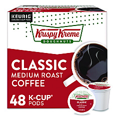 Krispy Kreme Doughnuts Classic Coffee K-Cups, Medium Roast, 0.33 oz, 48/Box (24306975)